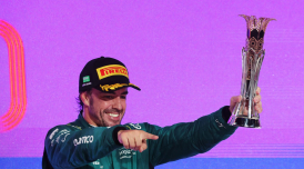 애스턴마틴 F1 드라이버 알론소, 개인 통산 100회 포디움 기록