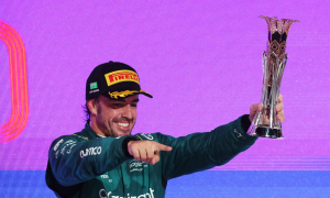 애스턴마틴 F1 드라이버 알론소, 개인 통산 100회 포디움 기록